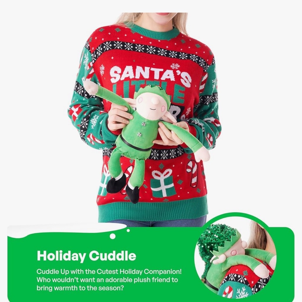 GIGGLING GETUP - Ugly Sweater w/ Plush Toy - Picture 2 of 4